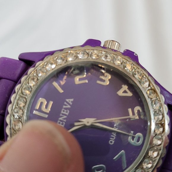 Geneva Watch Lot of 3 Purple Silicone Bands Untested No Batteries For Parts Asst - Picture 5 of 10